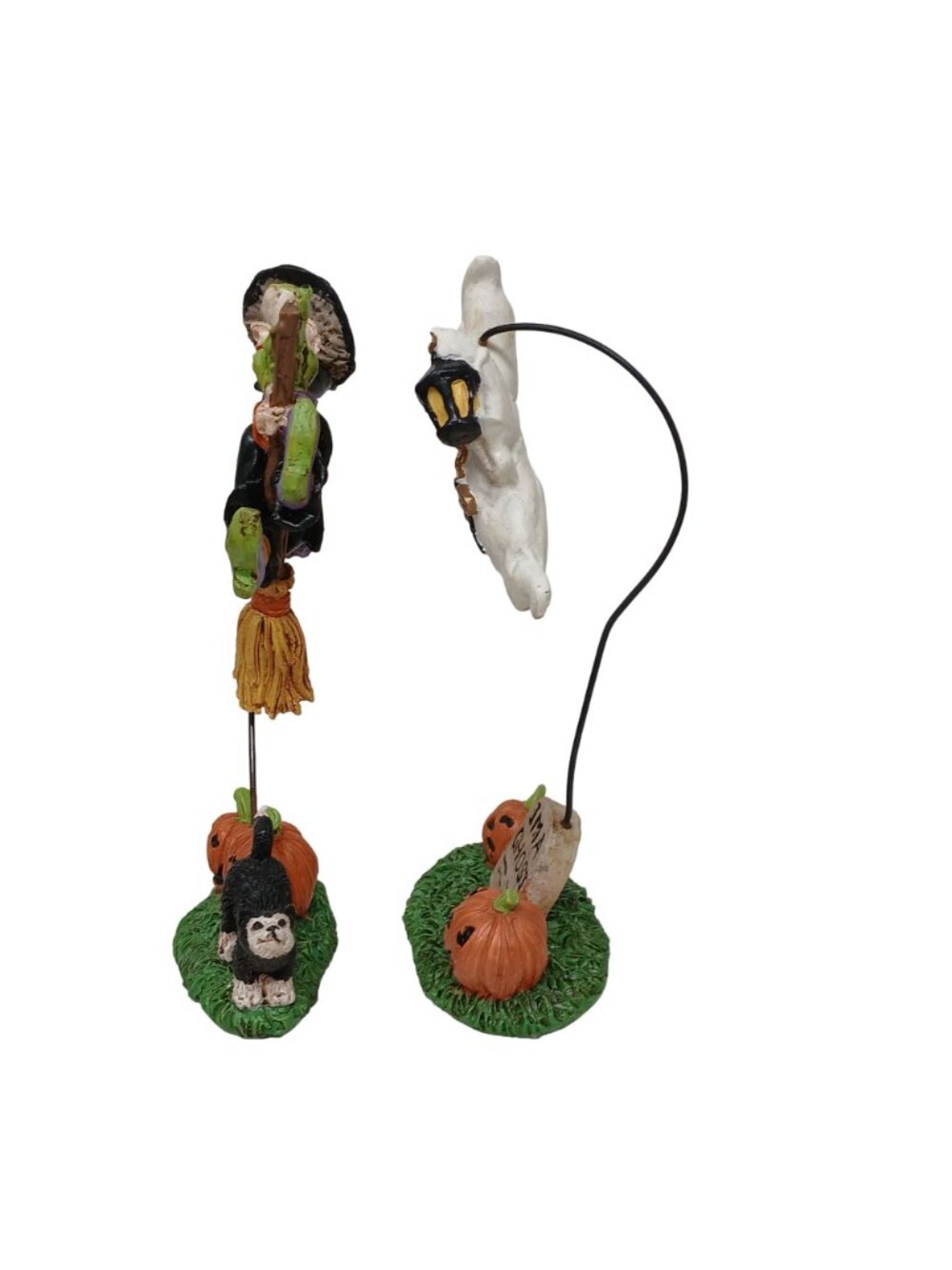 2 Halloween Flying Witch & Ghost Figurines Midwest Vintage #M-1 - Picture 7 of 7